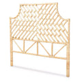 Queen Jayliah Rattan Headboard Natural/Brown - bali & pari: Bohemian Style, Freestanding, No Assembly Required