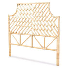 Queen Jayliah Rattan Headboard Natural/Brown - bali & pari: Bohemian Style, Freestanding, No Assembly Required
