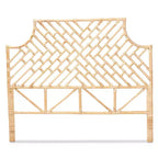 Cabecero Rattan Jayliah Queen Natural/Marrón - bali & pari: Estilo Bohemio, Independiente, No Requiere Montaje
