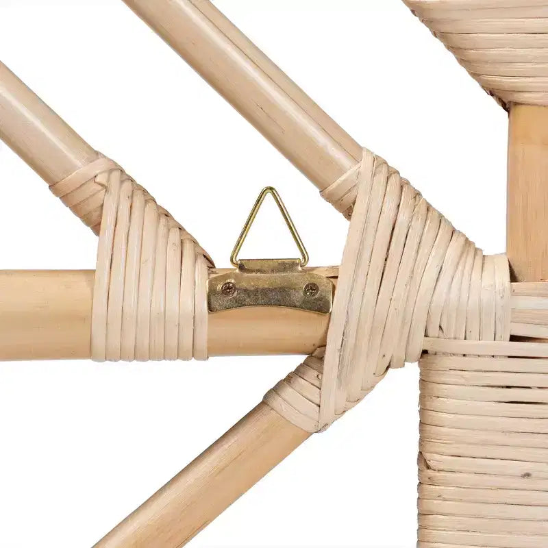 Cabecero Rattan Jayliah Queen Natural/Marrón - bali & pari: Estilo Bohemio, Independiente, No Requiere Montaje