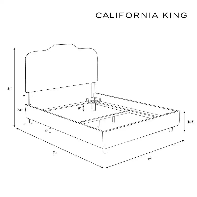 Cama tapizada en microgamuza Seville de Skyline Furniture