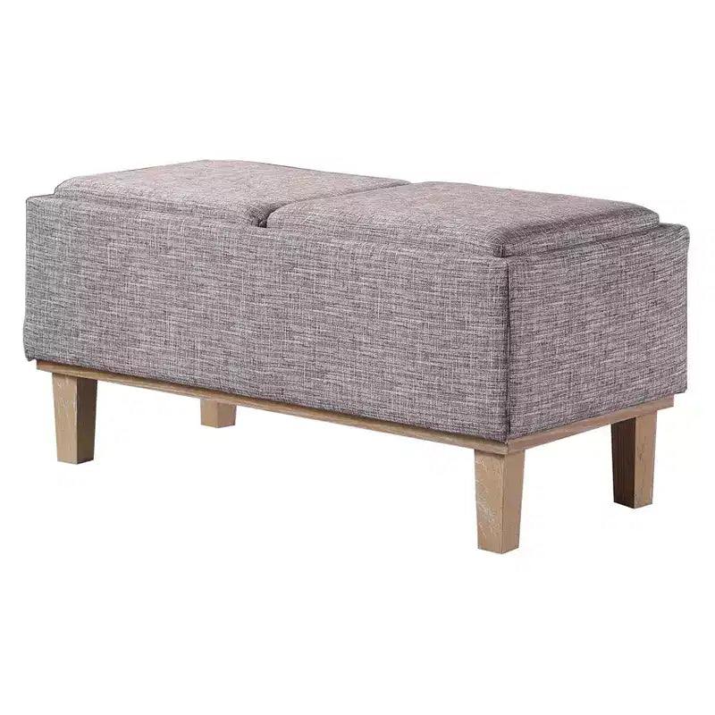 Banco de almacenamiento con patas de madera - Ore International