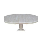 Mesa de comedor de pedestal redonda de 36 pulgadas con 12 hojas abatibles - International Concepts