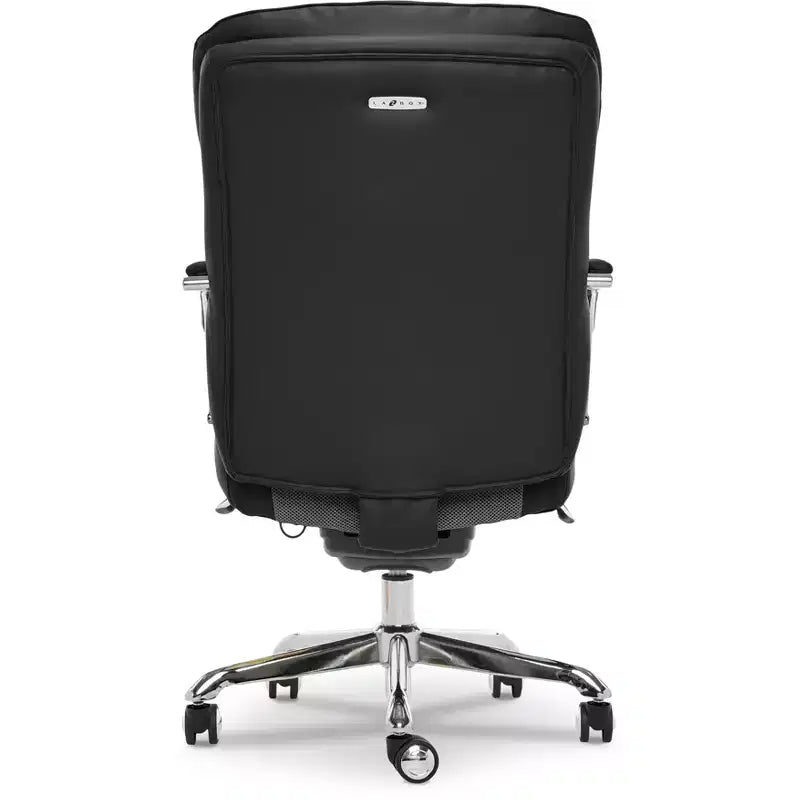 Sillón de oficina Sutherland de cuero acolchado con reposabrazos acolchados - La-Z-Boy
