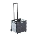 ECR4Kids Universal Collapsible Rolling Utility Storage Cart, Mobile Organizer, Black