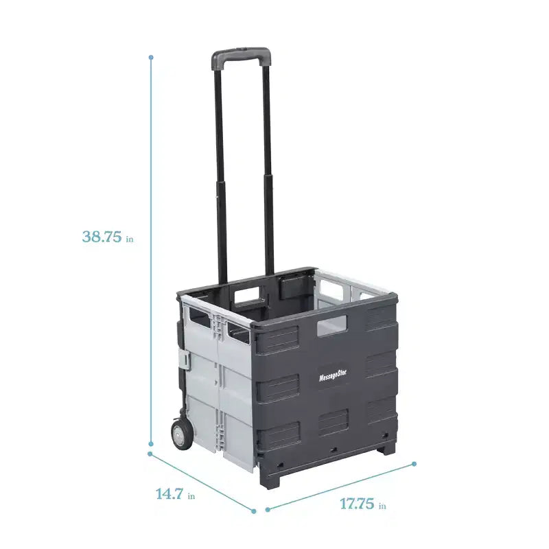 ECR4Kids Carrito utilitario plegable universal, organizador móvil, negro
