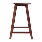 Taburete con forma de abanico Katashi Nogal - Winsome