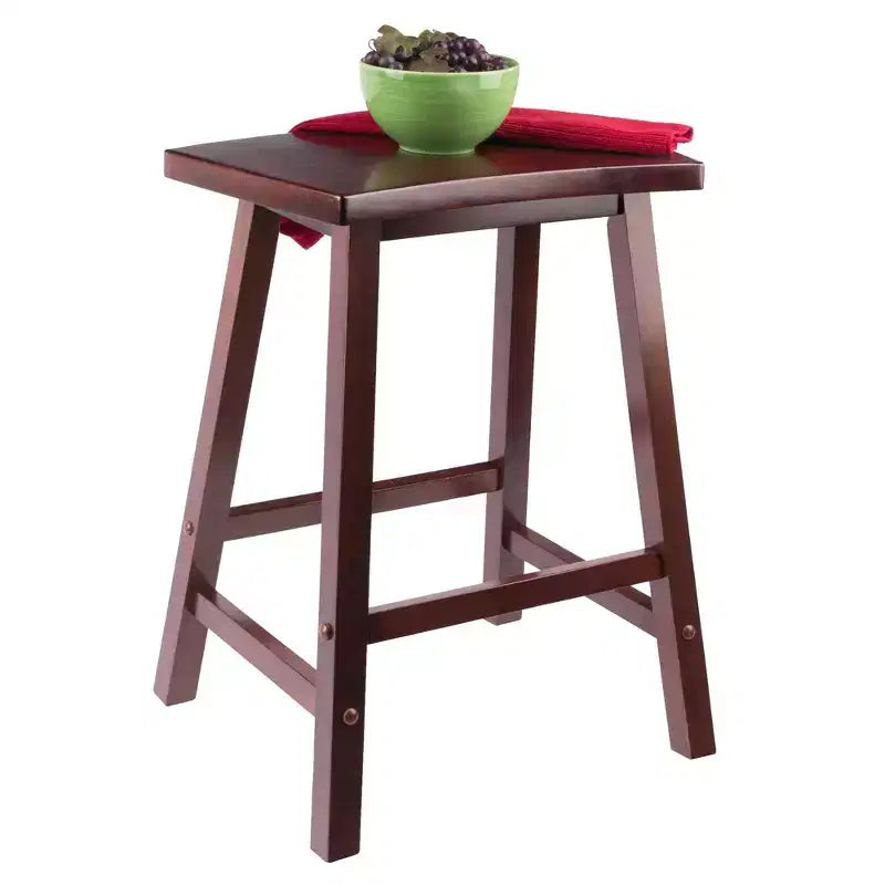 Taburete con forma de abanico Katashi Nogal - Winsome