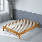Cama con Plataforma Alexis Deluxe de Madera Rústica de Pino de 12 pulgadas - Zinus