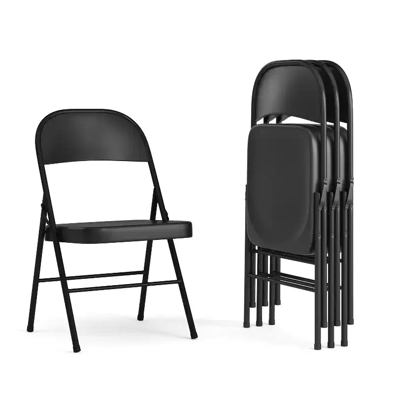 Flash Furniture 4 Pack HERCULES Series Double Braced Metal Folding Chair