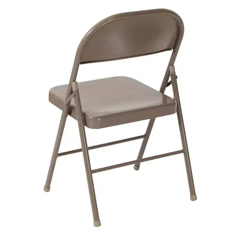 Flash Furniture Paquete de 4 Sillas Plegables Metálicas de la Serie HERCULES con Doble Refuerzo