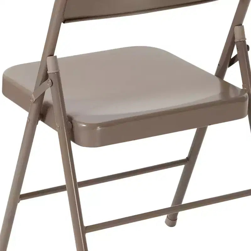 Flash Furniture Paquete de 4 Sillas Plegables Metálicas de la Serie HERCULES con Doble Refuerzo