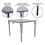 Mesa Plegable Bi-Fold Cuadrada de Plástico de 2.83 Pies de Flash Furniture con Asa de Transporte