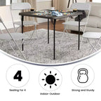 Mesa Plegable Bi-Fold Cuadrada de Plástico de 2.83 Pies de Flash Furniture con Asa de Transporte