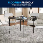 Mesa Plegable Bi-Fold Cuadrada de Plástico de 2.83 Pies de Flash Furniture con Asa de Transporte