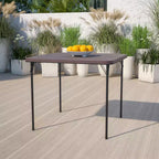 Mesa Plegable Bi-Fold Cuadrada de Plástico de 2.83 Pies de Flash Furniture con Asa de Transporte