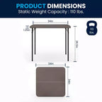 Mesa Plegable Bi-Fold Cuadrada de Plástico de 2.83 Pies de Flash Furniture con Asa de Transporte