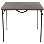 Mesa Plegable Bi-Fold Cuadrada de Plástico de 2.83 Pies de Flash Furniture con Asa de Transporte