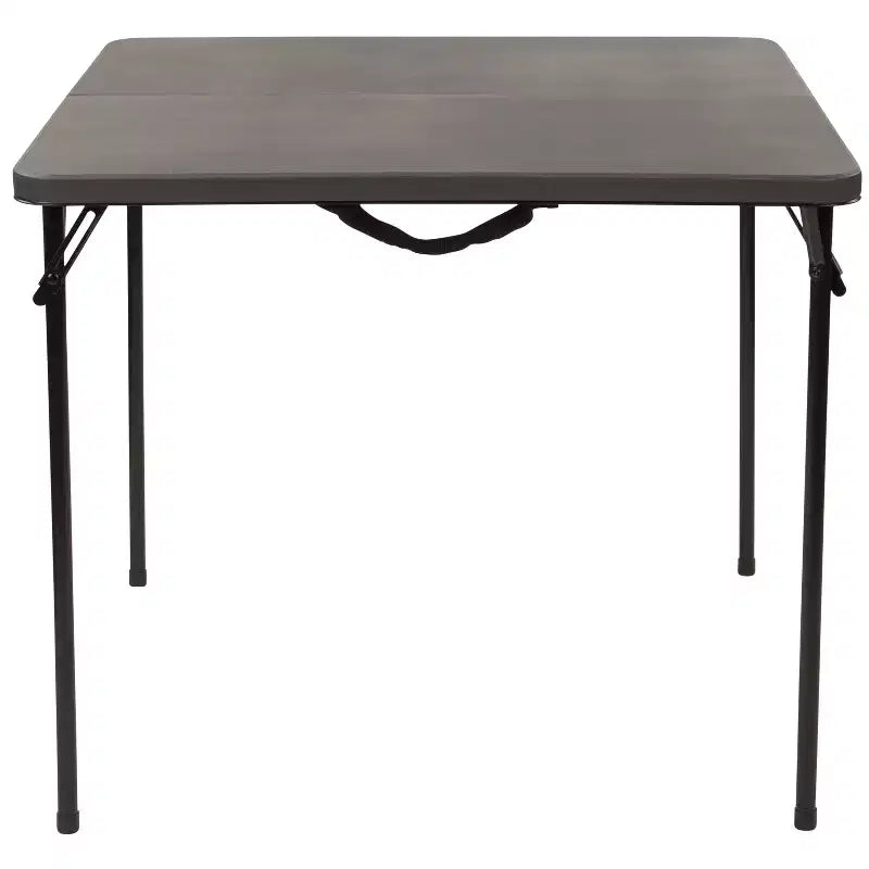 Mesa Plegable Bi-Fold Cuadrada de Plástico de 2.83 Pies de Flash Furniture con Asa de Transporte