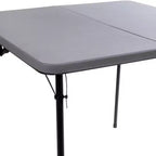 Mesa Plegable Bi-Fold Cuadrada de Plástico de 2.83 Pies de Flash Furniture con Asa de Transporte