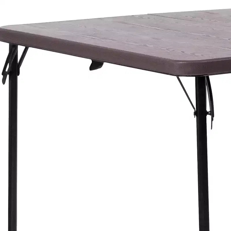 Mesa Plegable Bi-Fold Cuadrada de Plástico de 2.83 Pies de Flash Furniture con Asa de Transporte