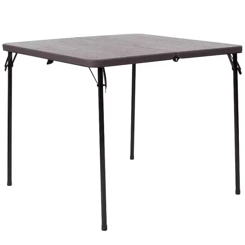 Mesa Plegable Bi-Fold Cuadrada de Plástico de 2.83 Pies de Flash Furniture con Asa de Transporte