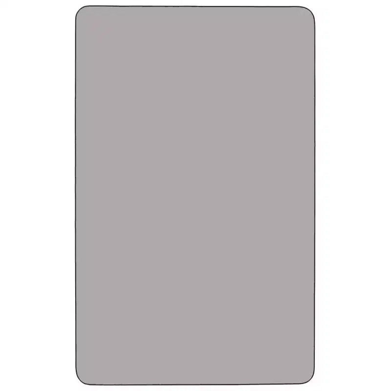 Mesa de actividades rectangular de laminado térmico Flash Furniture de 61 cm de ancho x 122 cm de largo - Patas ajustables de altura estándar