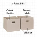 Mesa de actividades y juegos para niños RiverRidge con 6 compartimentos de almacenamiento, blanca con 2 cubos de tela