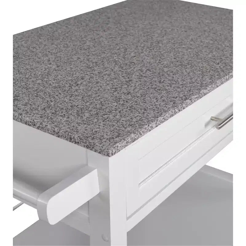 Carrito de cocina Cameron con cubierta de granito - Linon