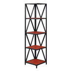 Tucson Metal 5 Tier Corner Bookcase - Johar Furniture