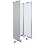 Pizarra magnética móvil de doble cara Flash Furniture/Separador de tela con ruedas bloqueables, 72 de alto x 24 de ancho (3 secciones incluidas)
