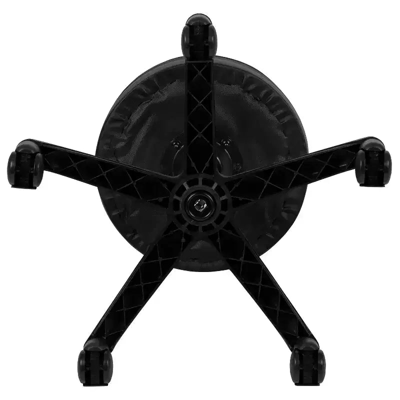 Taburete de doctor ajustable negro Flash Furniture con ruedas y asiento ergonómico moldeado