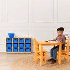 ECR4Kids Armario móvil con 12 cubículos y 15 cajones delanteros, 3x4, Muebles infantiles