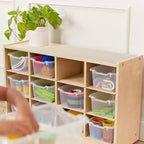 ECR4Kids Armario móvil con 12 cubículos y 15 cajones delanteros, 3x4, Muebles infantiles