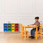 ECR4Kids Armario móvil con 12 cubículos y 15 cajones delanteros, 3x4, Muebles infantiles