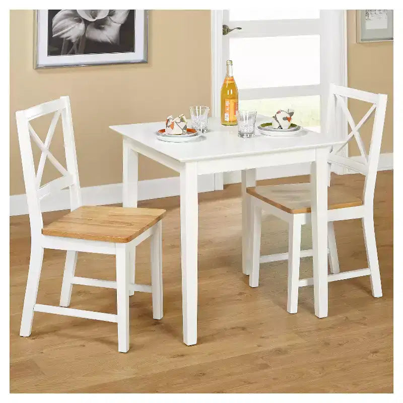 Juego de comedor de 3 piezas con respaldo cruzado - Buylateral