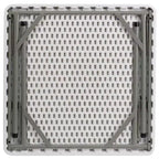 Mesa plegable de plástico blanca de granito cuadrado de 34.25 de Emma y Oliver - Mesa plegable para eventos