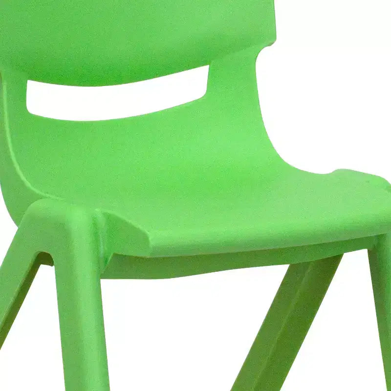 Silla escolar apilable de plástico Emma and Oliver, paquete de 2, con asiento de 30,5 cm, asientos preescolares