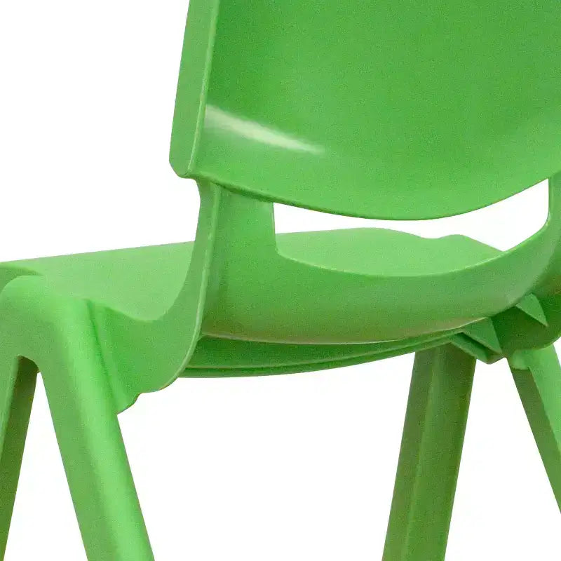 Silla escolar apilable de plástico Emma and Oliver, paquete de 2, con asiento de 30,5 cm, asientos preescolares