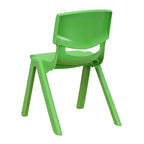 Silla escolar apilable de plástico Emma and Oliver, paquete de 2, con asiento de 30,5 cm, asientos preescolares