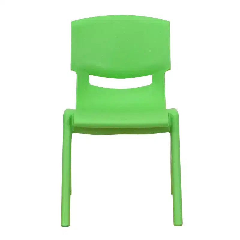Silla escolar apilable de plástico Emma and Oliver, paquete de 2, con asiento de 30,5 cm, asientos preescolares