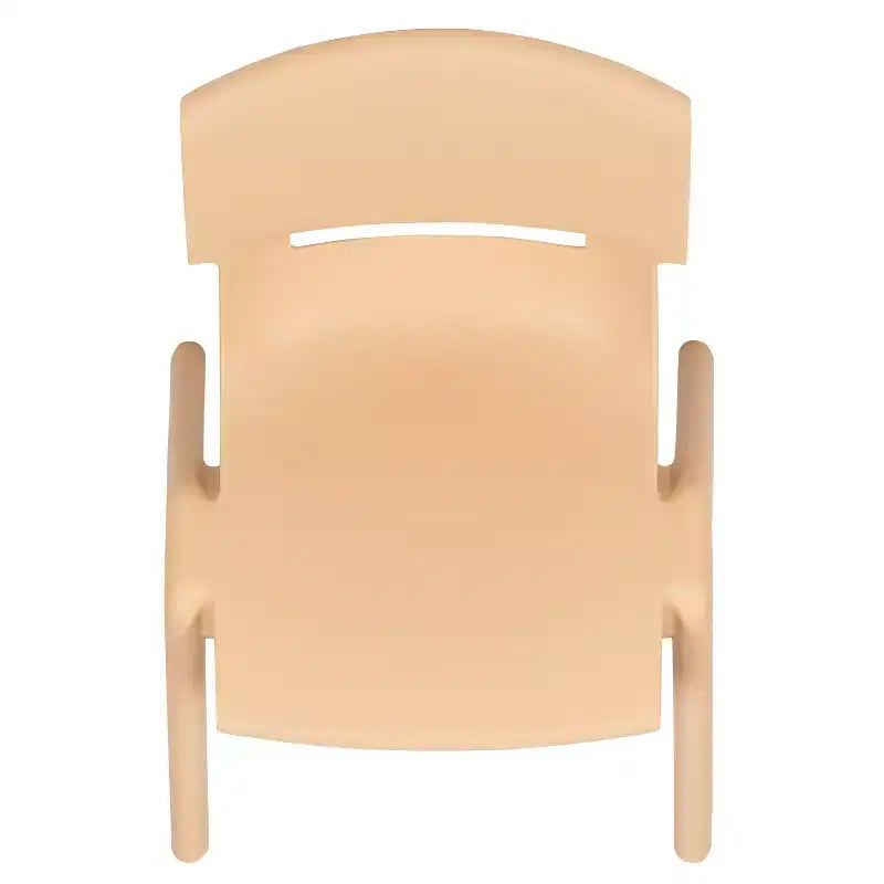 Silla escolar apilable de plástico Emma and Oliver, paquete de 2, con asiento de 30,5 cm, asientos preescolares