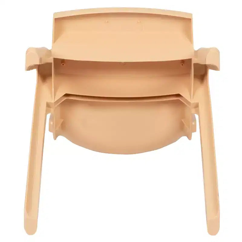 Silla escolar apilable de plástico Emma and Oliver, paquete de 2, con asiento de 30,5 cm, asientos preescolares