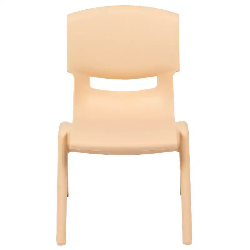 Silla escolar apilable de plástico Emma and Oliver, paquete de 2, con asiento de 30,5 cm, asientos preescolares