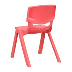 Silla escolar apilable de plástico Emma and Oliver, paquete de 2, con asiento de 30,5 cm, asientos preescolares