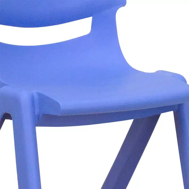 Silla escolar apilable de plástico Emma and Oliver, paquete de 2, con asiento de 30,5 cm, asientos preescolares