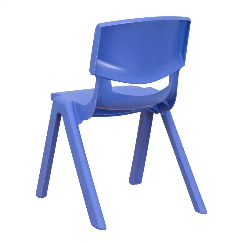 Silla escolar apilable de plástico Emma and Oliver, paquete de 2, con asiento de 30,5 cm, asientos preescolares
