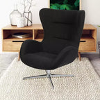 Sillón decorativo retro Emma y Oliver Home and Office giratorio con alas