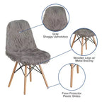 Sillón decorativo de pelo largo Shaggy de Emma y Oliver
