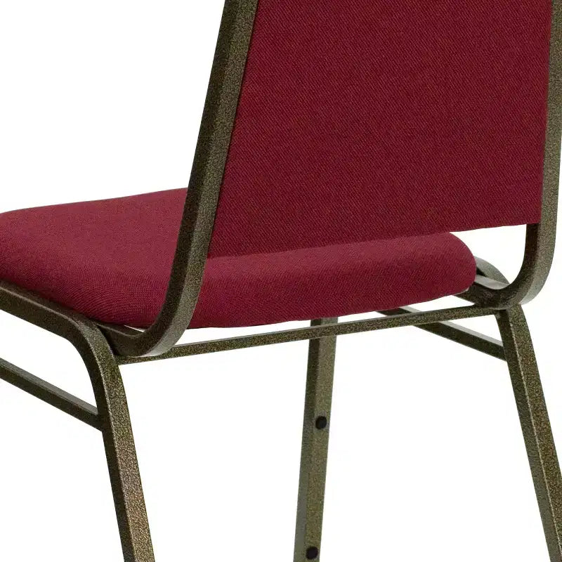 Silla de comedor apilable trasera trapezoidal Emma and Oliver - Asiento de 1.5" de grosor